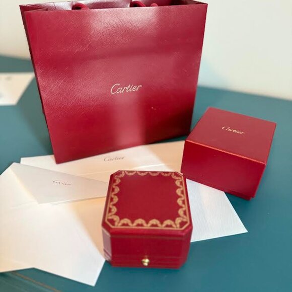 Cartier Ring Box and Bag - Picture 3 of 4